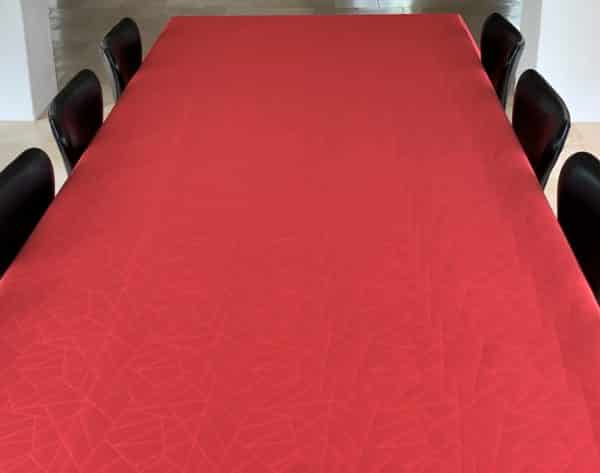 Textildug Rød med indfarvet mønster og antiskrid 140 cm, Fields Rød, J2001