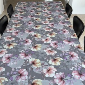 Voksdug Grå med magnolia blomster, B807/7 fra munketex