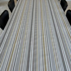 Voksdug Beige striber, N1275-3 fra munketex