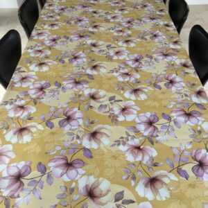 Voksdug Gul med magnolia blomster, B807/4 fra munketex